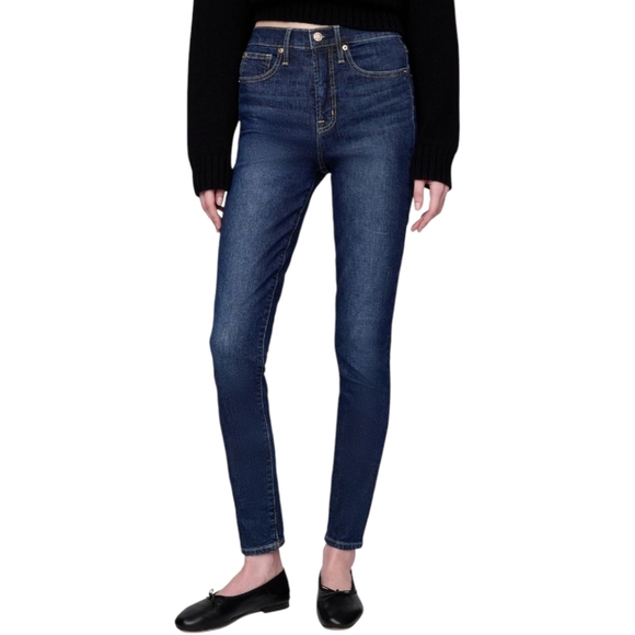 GAP True Skinny High Rise Jeans Women 25 Dark Wash Blue Stretch Denim Y2K Preppy - Picture 1 of 12